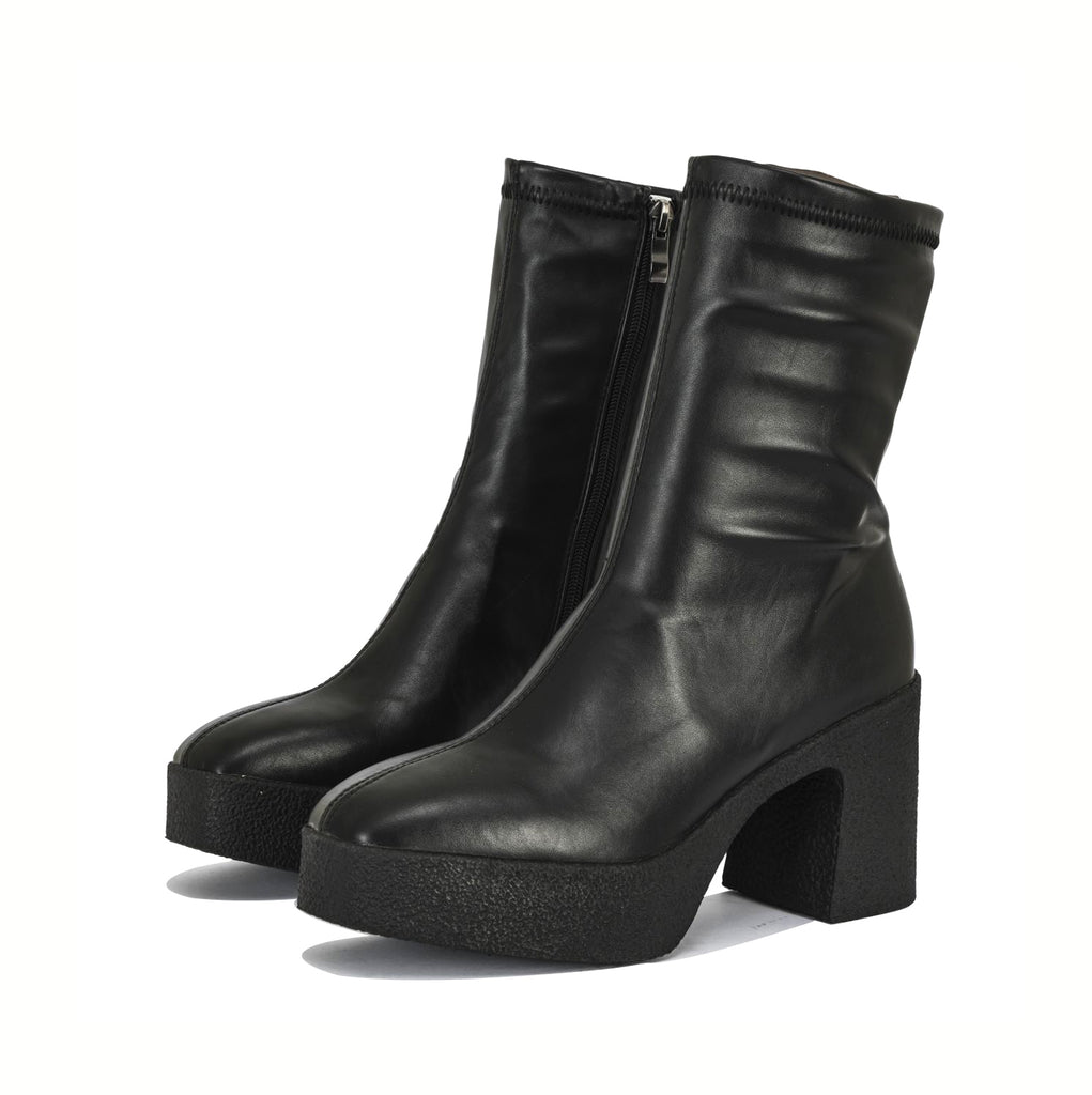 Renee elastic low boots with crepe-rubber platform sole | 007B