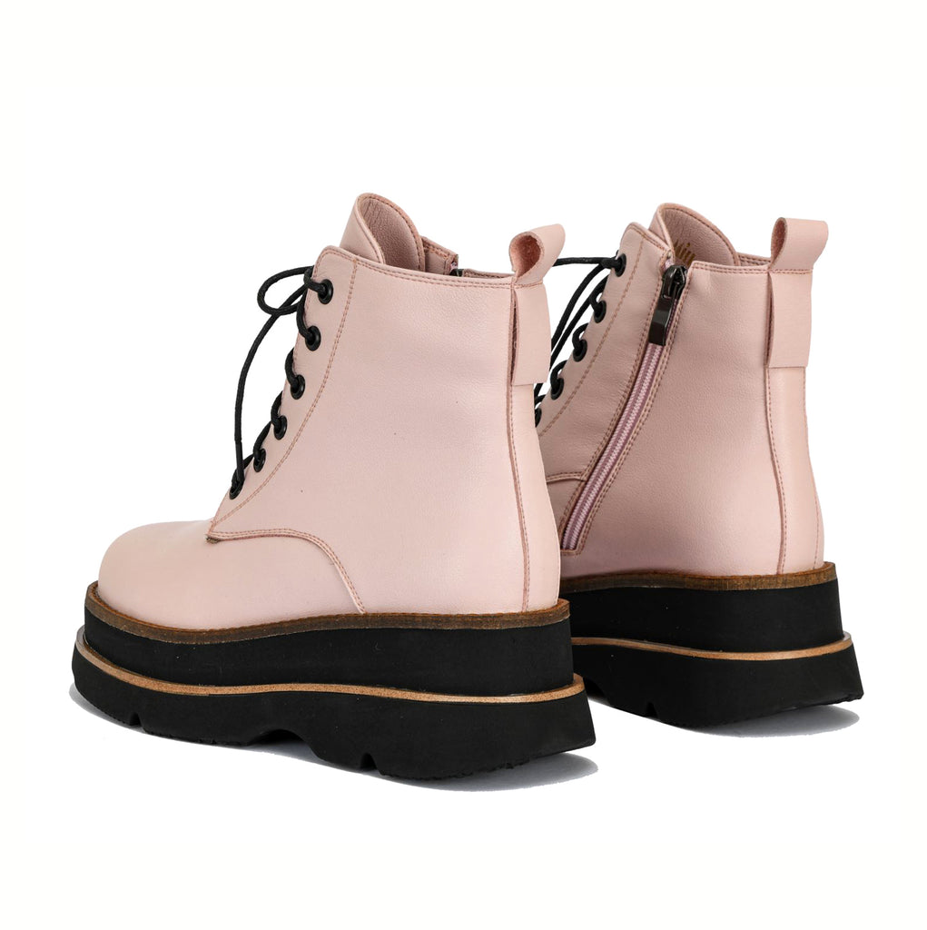 Aria chunky sole lace up ankle boots | 003P