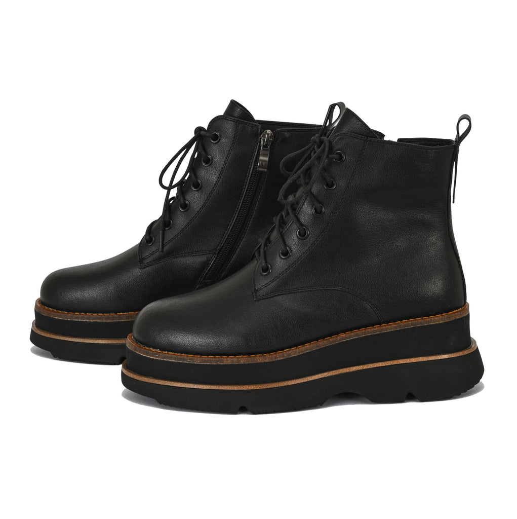 Aria chunky sole lace up ankle boots | 003B