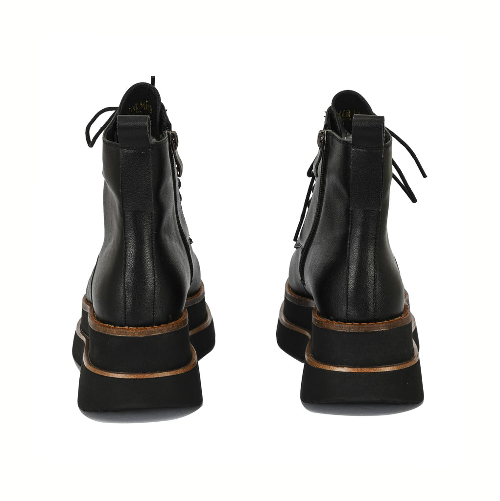 Aria chunky sole lace up ankle boots | 003B