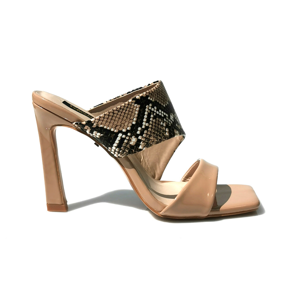 Kaia patent and snake-effect mules | K740N