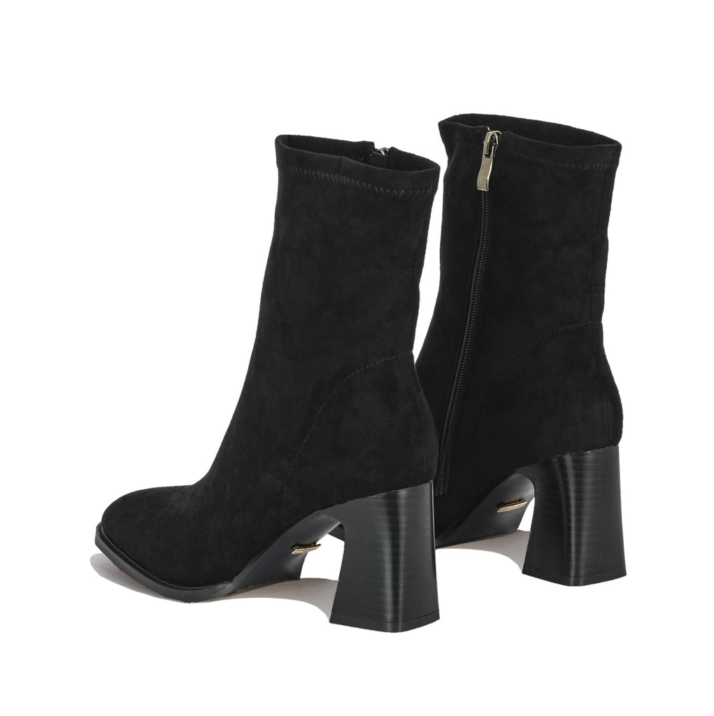 Amber suede block heel sock ankle boots | 99B