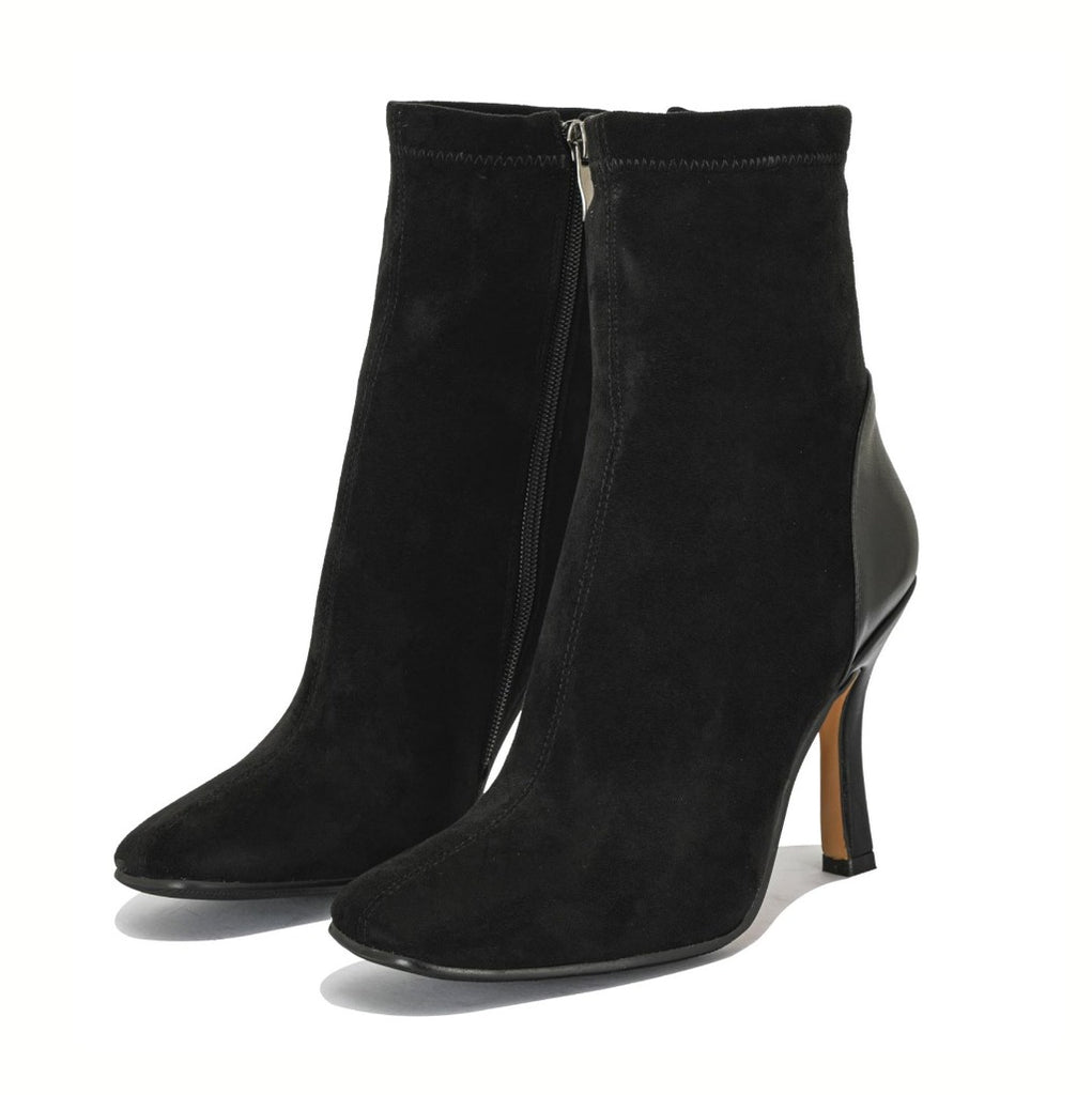 Julie square toe suede sock boots | 1746B