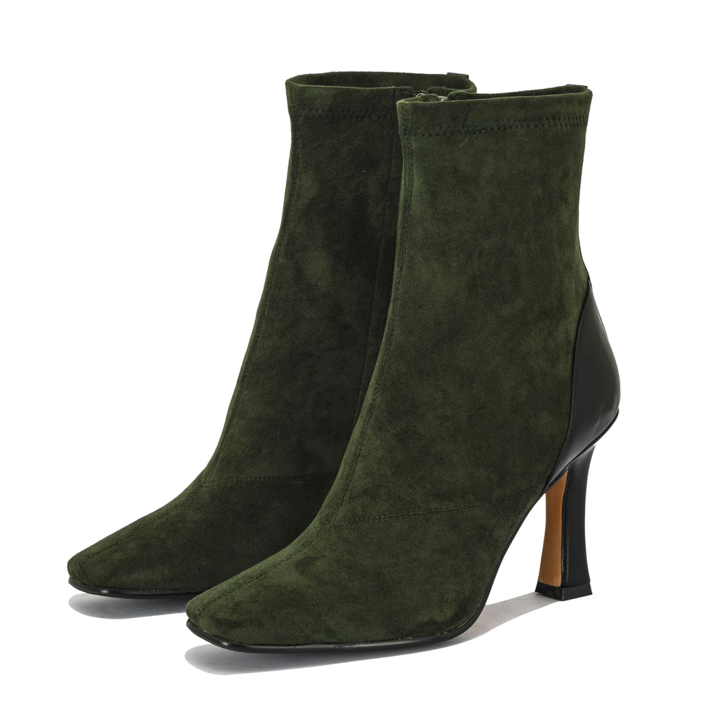 Hailey square toe zipped ankle boots | 1721G
