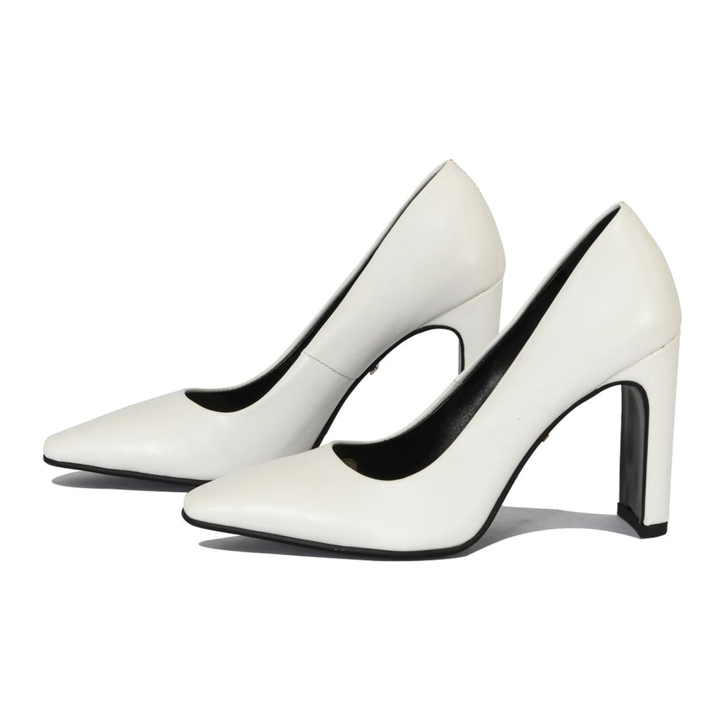 Lidia pointed square toe slip on pumps | 017W