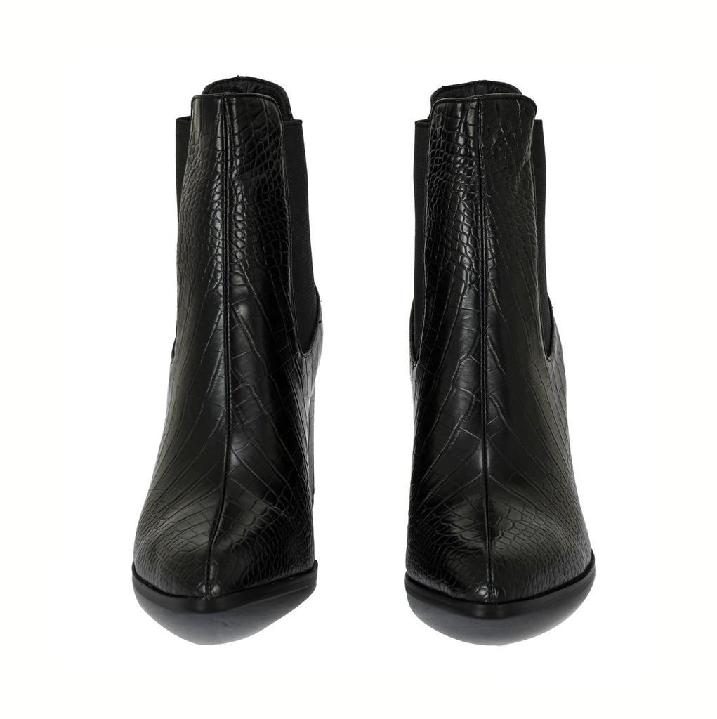 Dylan croc-embossed block heel chelsea boots | A668B