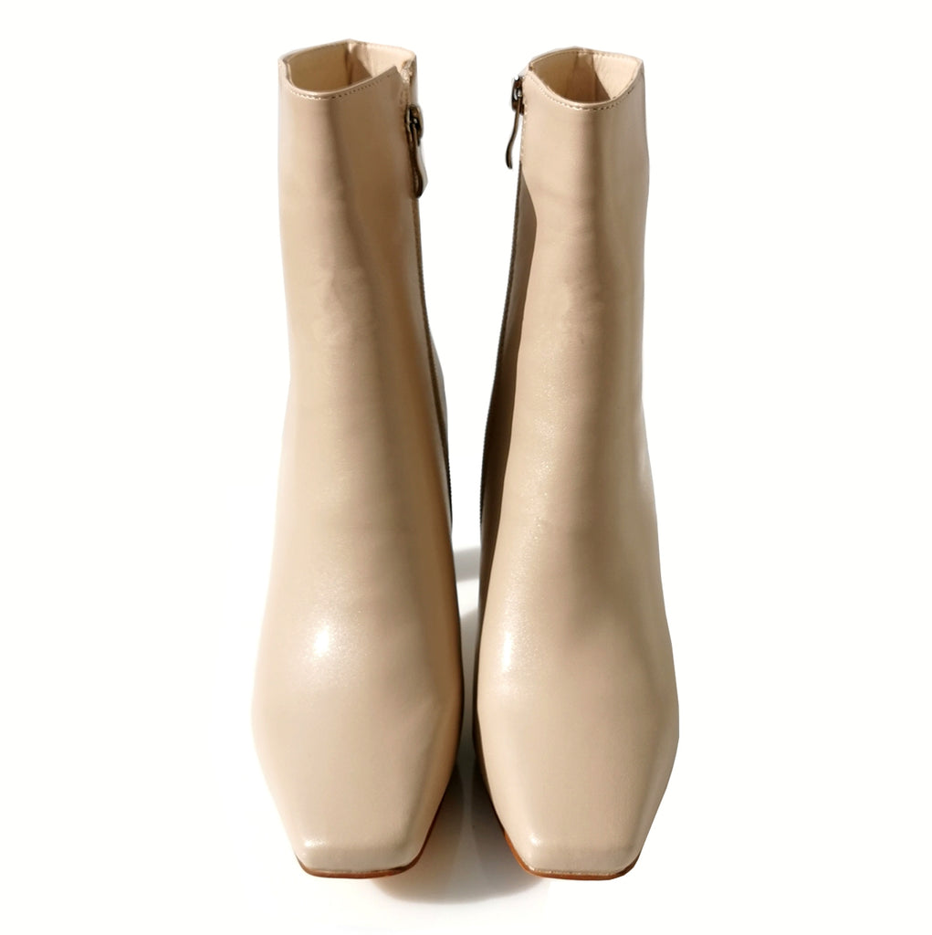 Bernie square toe ankle boots with medium height rectangular heel | 110BG